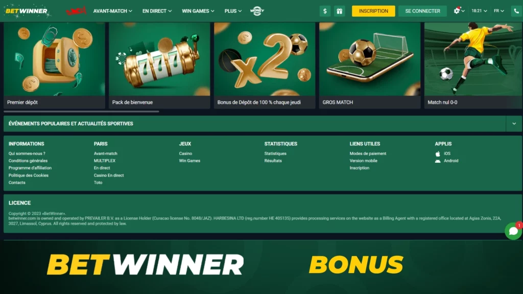 betwinner jeux de casino